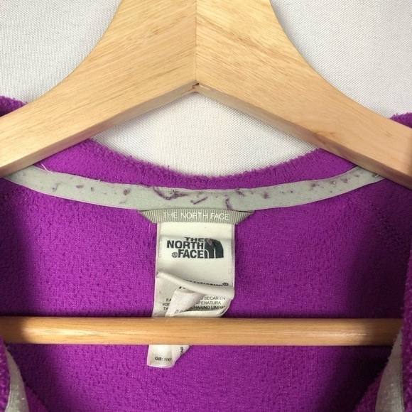 The North Face Purple Light Fleece Full Zip Hooded Jacket XS - Picture 4 of 5